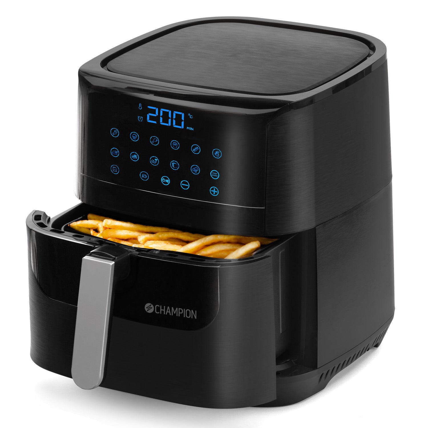 Champion Air Fryer XL Ceramic 5,5L 1800W AF600 Svart-Scandikitchen